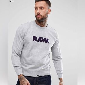 G-STAR‎ RAW Appliqué Sweatshirt Crewneck Grey L